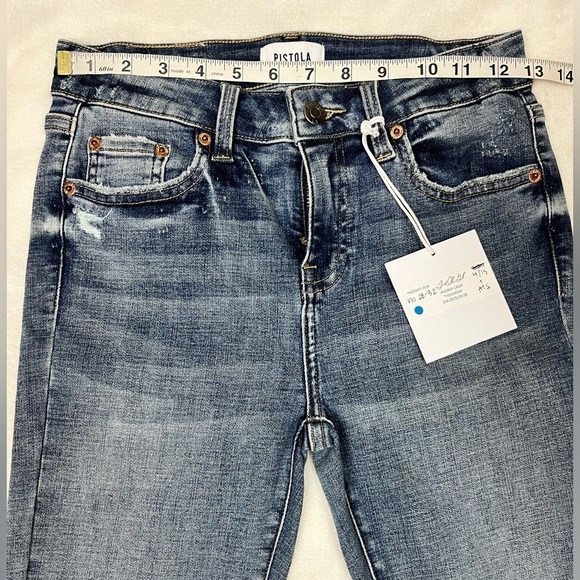 NWT Pistola Audrey Figueroa Crop Mid Rise Skinny Stretch Denim Jeans Size 26 - Picture 9 of 12